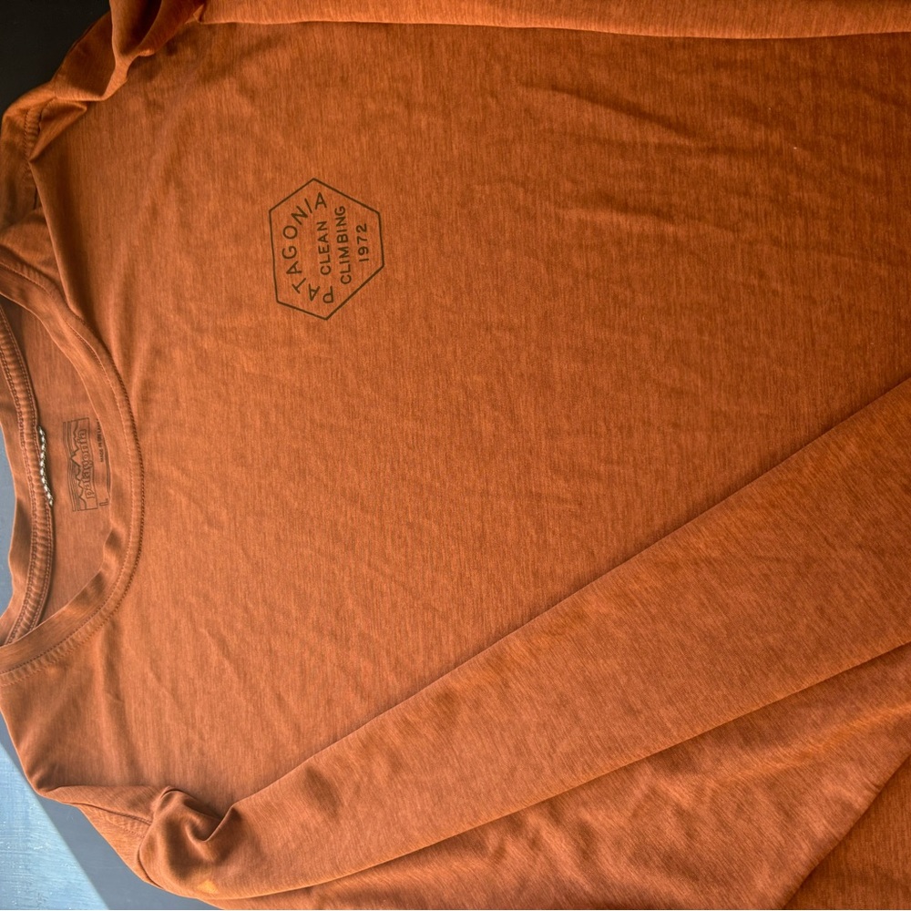Patagonia Orange Long Sleeve Tee